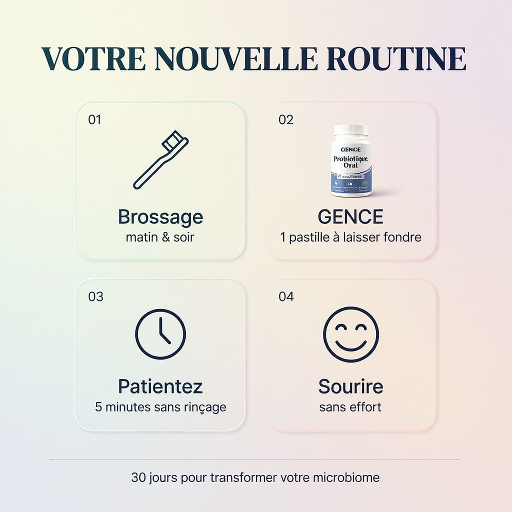 Probiotique Super Gence - Apaise les gencives durablement et restaure le microbiote buccal