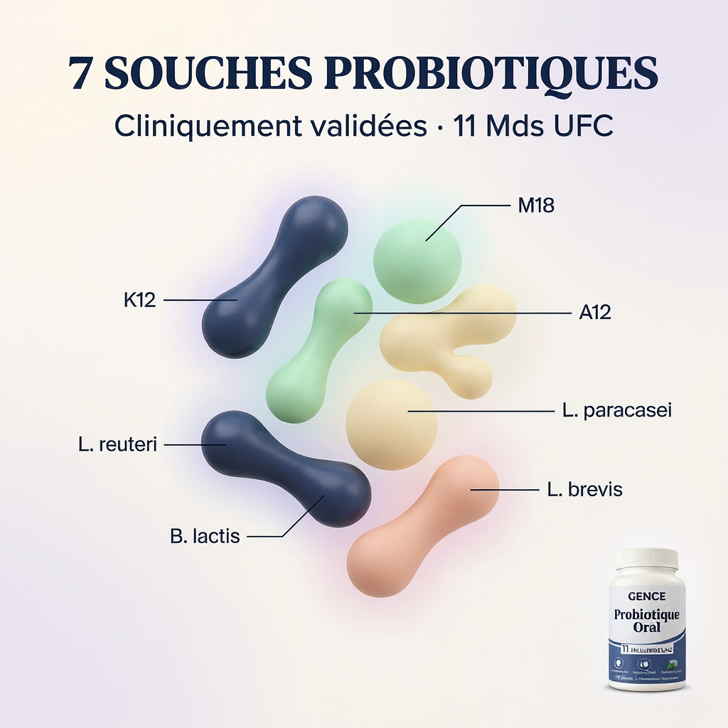 Probiotique Super Gence - Apaise les gencives durablement et restaure le microbiote buccal