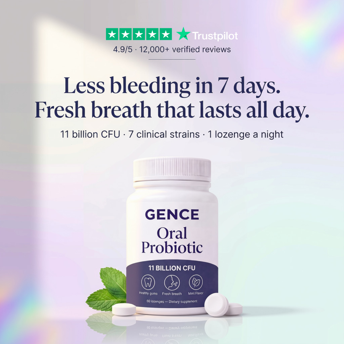 Super Gence Probiotic – Soothes gums long-term and restores your oral microbiome
