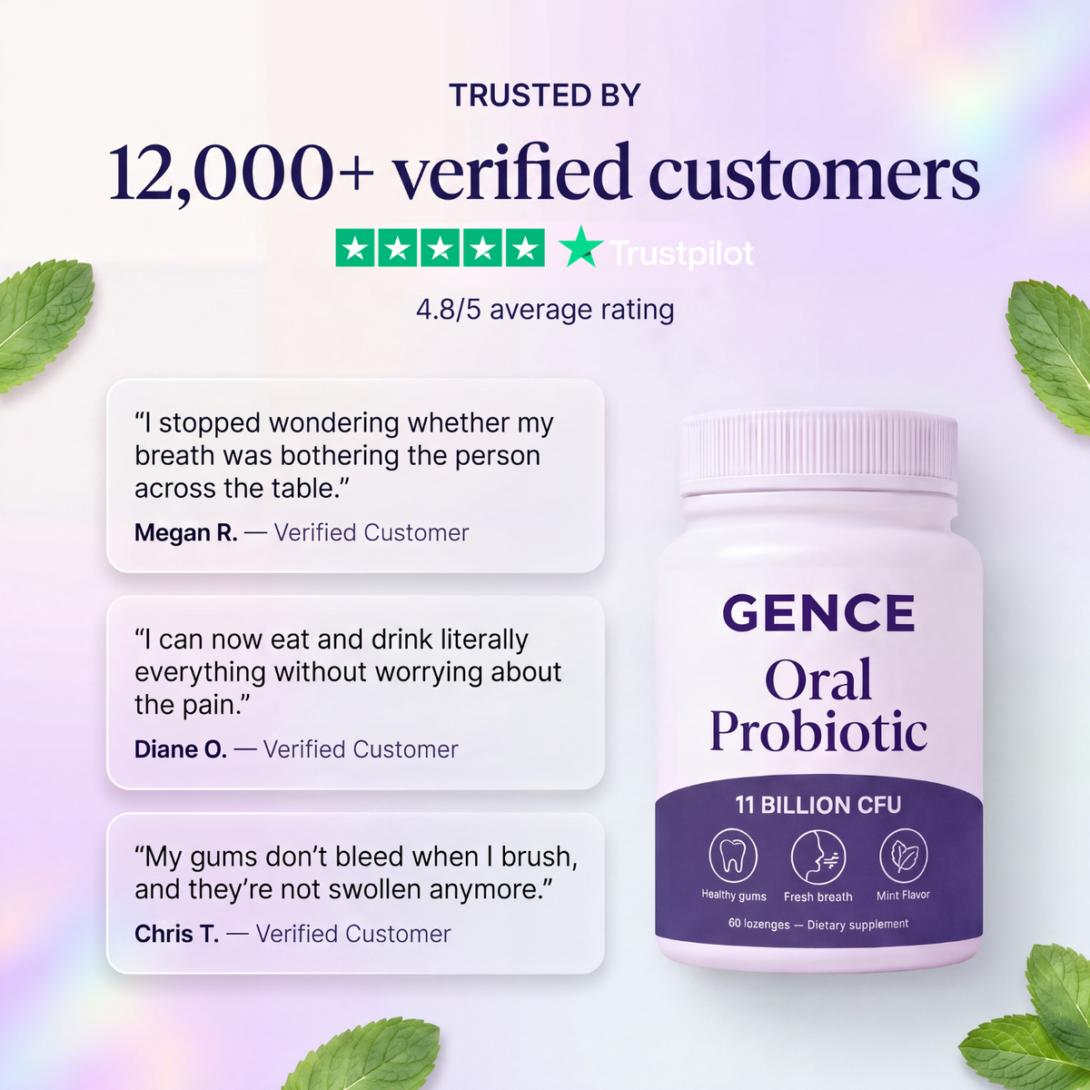 Super Gence Probiotic – Soothes gums long-term and restores your oral microbiome